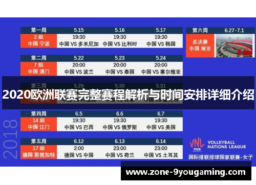 2020欧洲联赛完整赛程解析与时间安排详细介绍