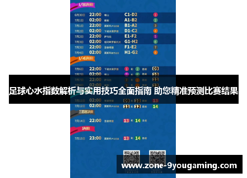 足球心水指数解析与实用技巧全面指南 助您精准预测比赛结果